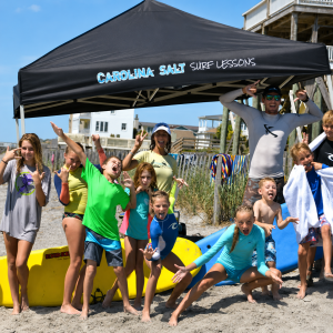 kids having fun at folly beach summer surf camp
